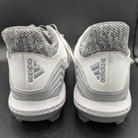 Adidas Baseball Cleats Mens 17 Icon Bounce TPU Plastic Cleat White Silver AQ0138 main image 10